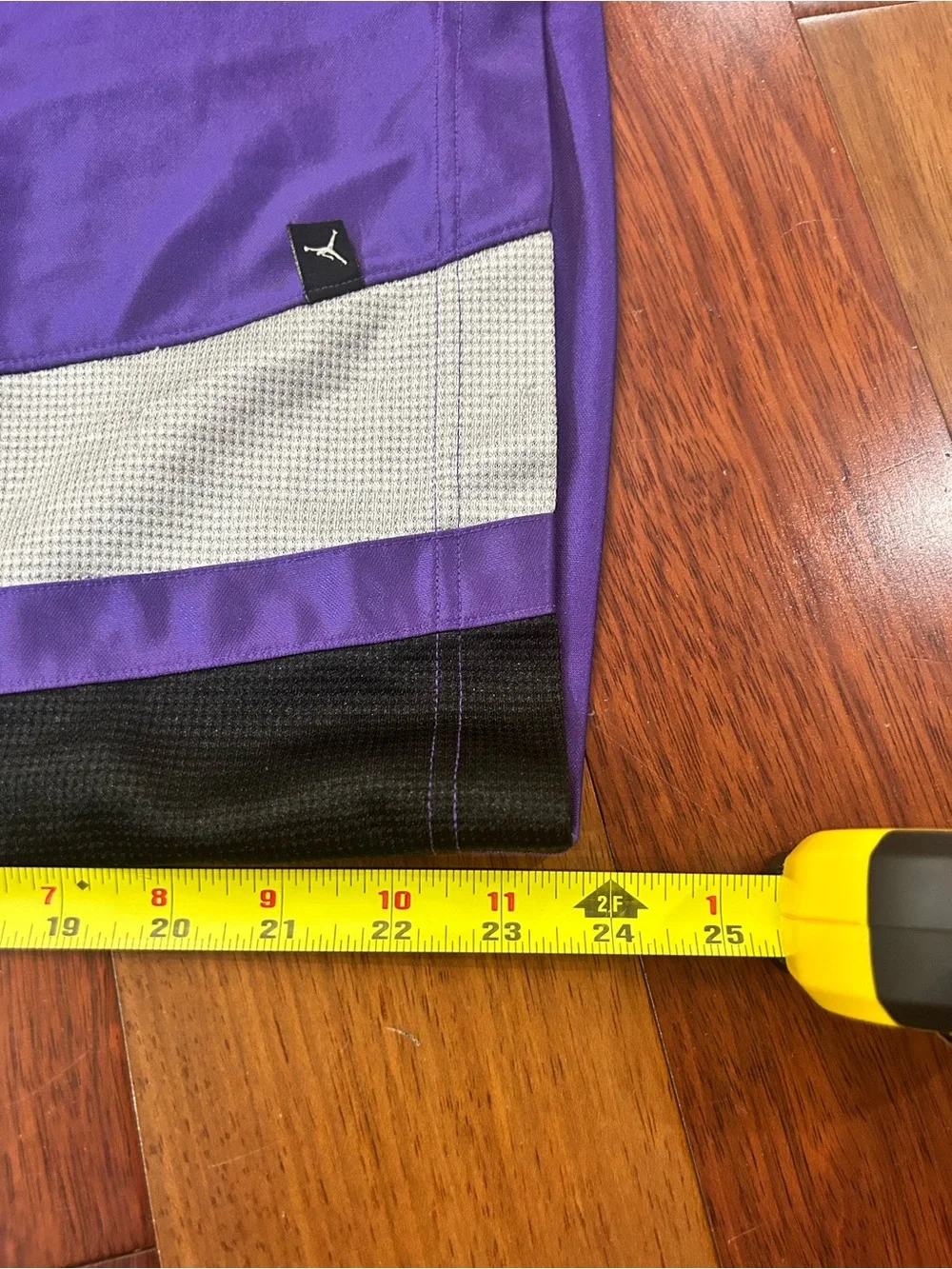 Jordan Men’s Purple Athletic Shorts with White & Black Panels